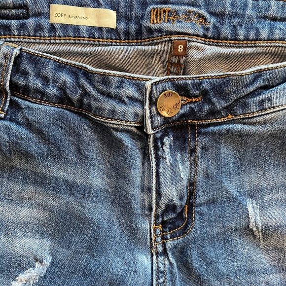 Kut Women’s Zoey’s Boyfriend 8 distressed cotton New without tag Anthropologie - Picture 10 of 15